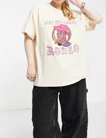 Tricou DAISY STREET Curve, crem Crem