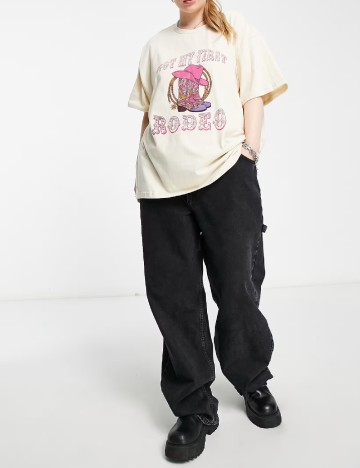 Tricou DAISY STREET Curve, crem
