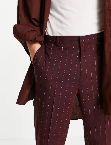Pantaloni ASOS, visiniu Rosu
