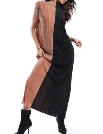 Rochie lunga ASOS, negru/maro