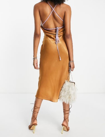 Rochie medie ASOS, maro