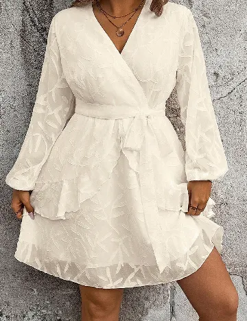 Rochie scurta SHEIN CURVE, ecru Crem