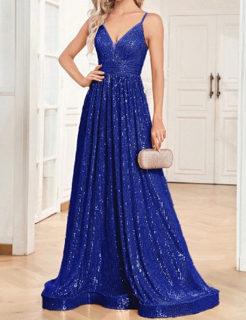 Rochie lunga XUIBOL, albastru