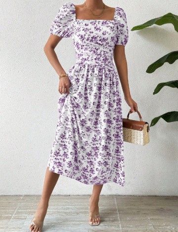 Rochie medie SHEIN, alb