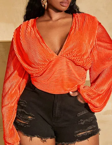 Bluza SHEIN CURVE, portocaliu Portocaliu