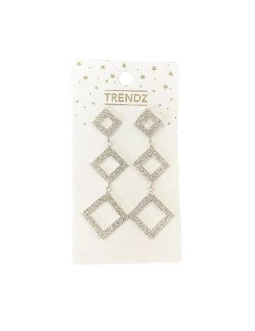 Cercei Trendz, argintiu Gri