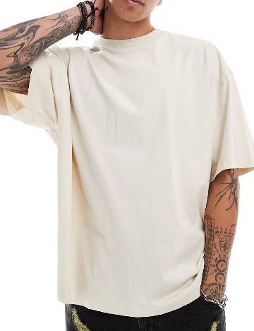 Tricou COLLUSION, crem