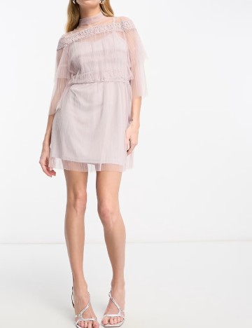 Rochie scurta True Decadence, roz