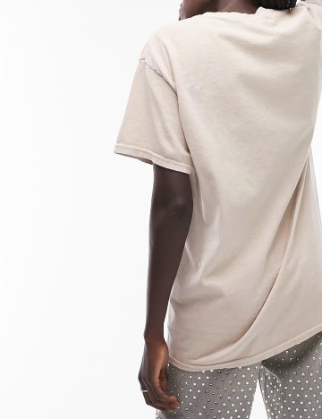Tricou Oversize Top Shop, crem