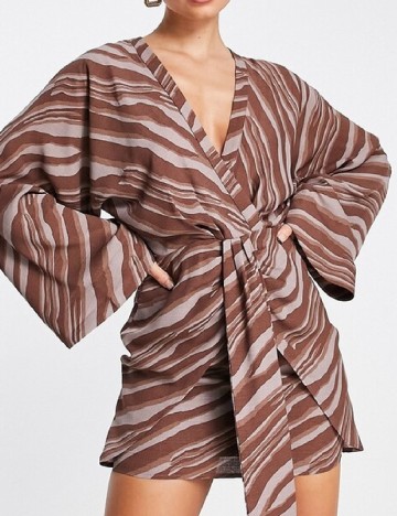 Rochie scurta Pretty Lavish, maro