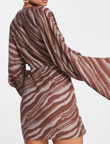 Rochie scurta Pretty Lavish, maro