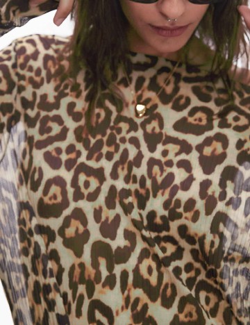 Rochie lunga Top Shop, animal print