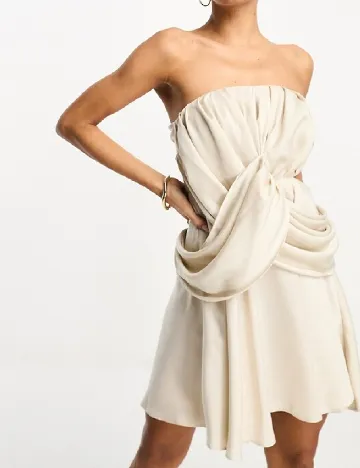 Rochie scurta ASOS, crem Crem
