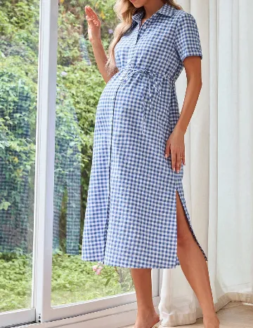 Rochie medie SHEIN Maternity, albastru Albastru