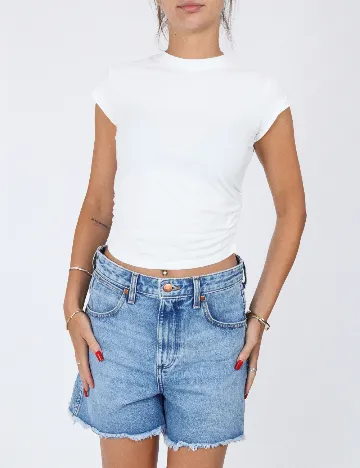 Set topuri 2 bucati Bershka, alb/crem Alb
