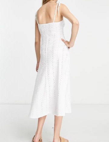 Rochie medie ASOS, alb