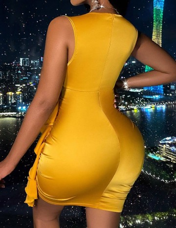 Rochie scurta SHEIN, galben