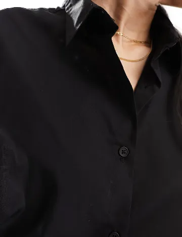 Camasa Oversize Bershka, negru Negru