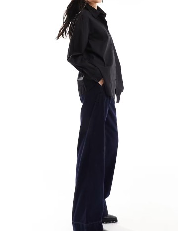 Camasa Oversize Bershka, negru