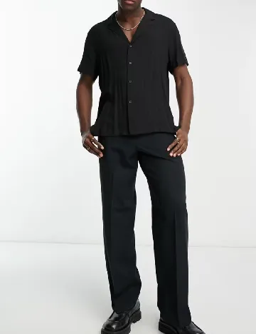 Camasa ASOS, negru Negru