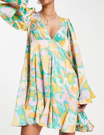 Rochie scurta ASOS, mix culori