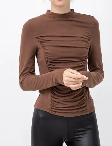 Bluza Pieces, maro Maro