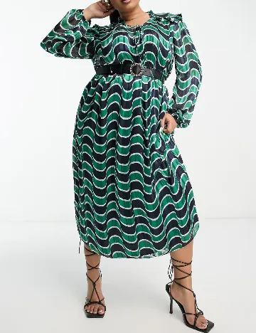 Rochie lunga River Island, verde Verde