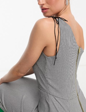 Rochie lunga Vesper, alb/negru