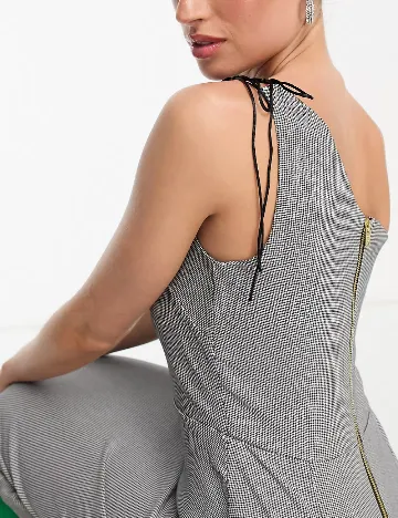 Rochie lunga Vesper, alb/negru Negru