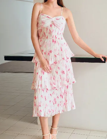Rochie medie MOTF, alb Alb