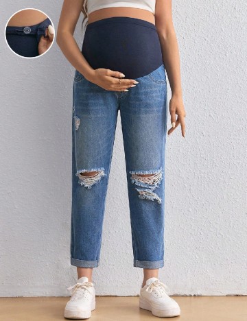 Blugi SHEIN Maternity, albastru