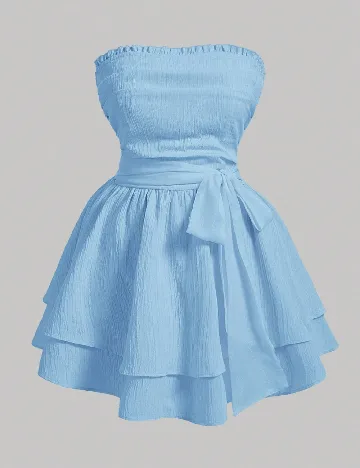 Rochie scurta SHEIN CURVE, albastru Albastru