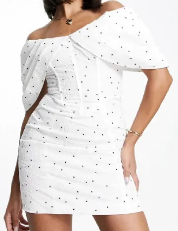 Rochie scurta ASOS, alb Alb