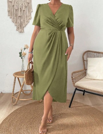 Rochie medie SHEIN CURVE, verde