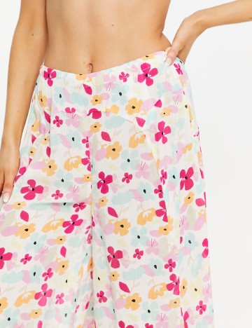 Pantaloni de plaja Vero Moda, floral print