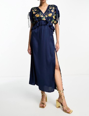 Rochie lunga ASOS, bleumarin inchis
