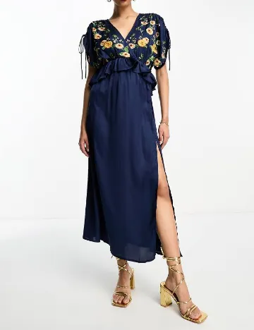 Rochie lunga ASOS, bleumarin inchis Albastru
