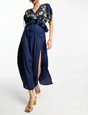 Rochie lunga ASOS, bleumarin inchis Albastru