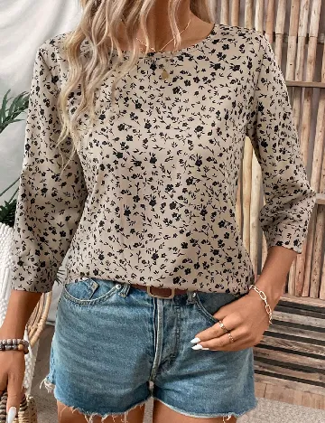 Bluza SHEIN, crem/negru Crem