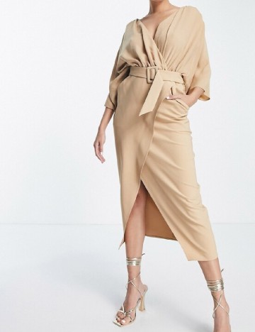 Rochie medie ASOS, crem