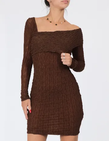 Rochie scurta NAANAA, maro Maro