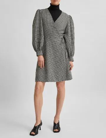 Rochie medie Selected Femme, negru/alb Negru