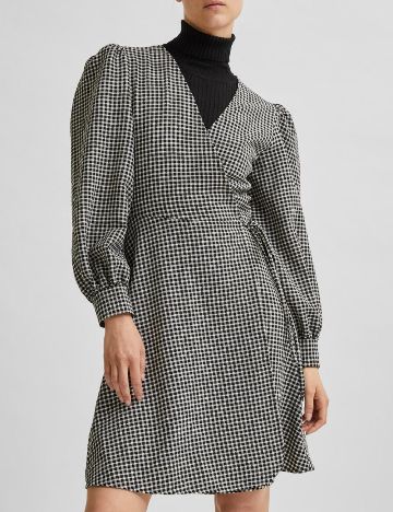 Rochie medie Selected Femme, negru/alb