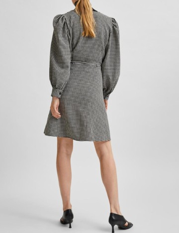 Rochie medie Selected Femme, negru/alb