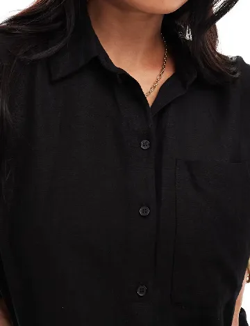 Camasa Pieces, negru Negru