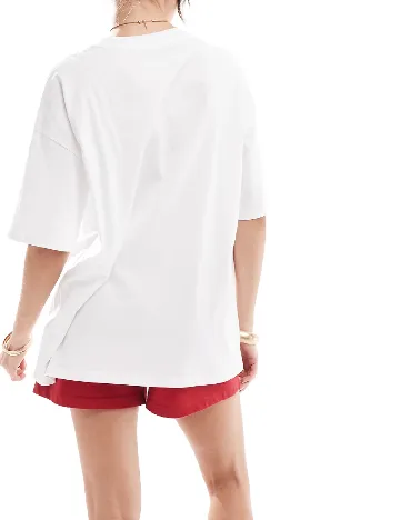 Tricou Oversize ASOS, alb Alb