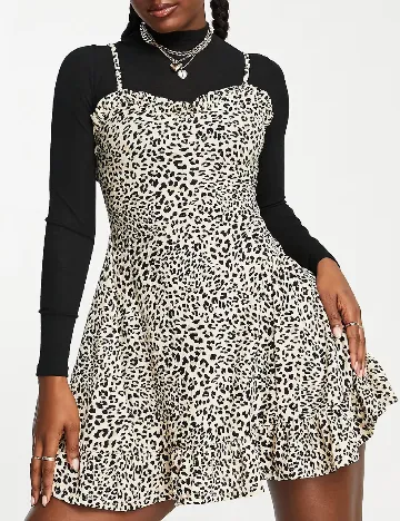 Rochie scurta Miss Selfridge, animal print Animal print