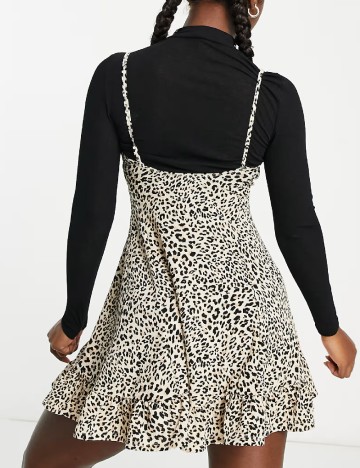 Rochie scurta Miss Selfridge, animal print