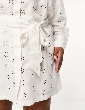 Rochie scurta Threadbare, alb Alb
