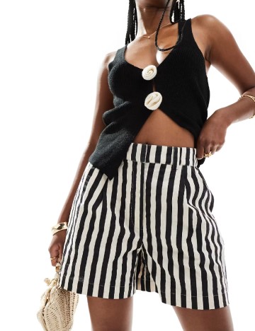 Pantaloni scurti ASOS, negru